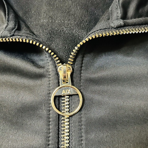 Armani Exchange A/X Zippered Jacket Sleeve and Back Spell Out S Small Polyester - Picture 12 of 13
